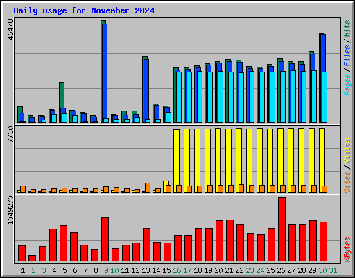 Daily usage for November 2024