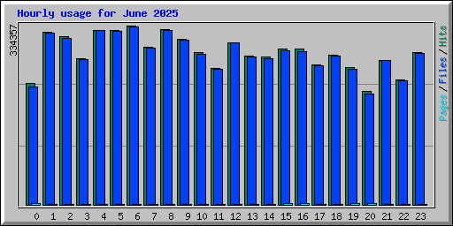 Hourly usage for June 2025