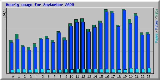 Hourly usage for September 2025